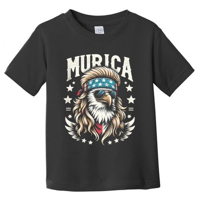 Bald Eagle Us Flag Murica! Patriotic American July 4th Toddler T-Shirt