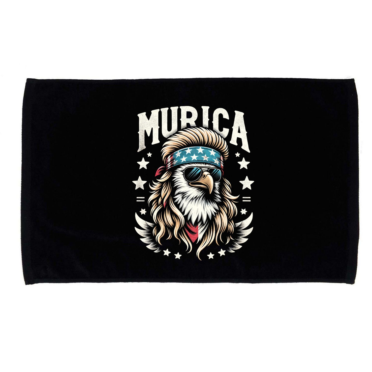Bald Eagle Us Flag Murica! Patriotic American July 4th Microfiber Hand Towel
