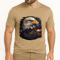 Bald Eagle Us American Flag 4th Of July Proud Patriotic Cooling Performance Crew T-Shirt