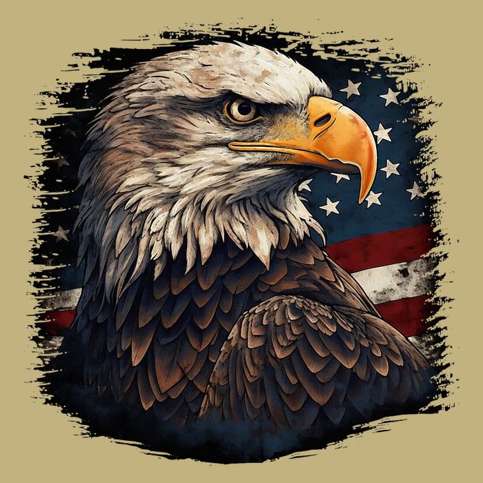 Bald Eagle Us American Flag 4th Of July Proud Patriotic Cooling Performance Crew T-Shirt