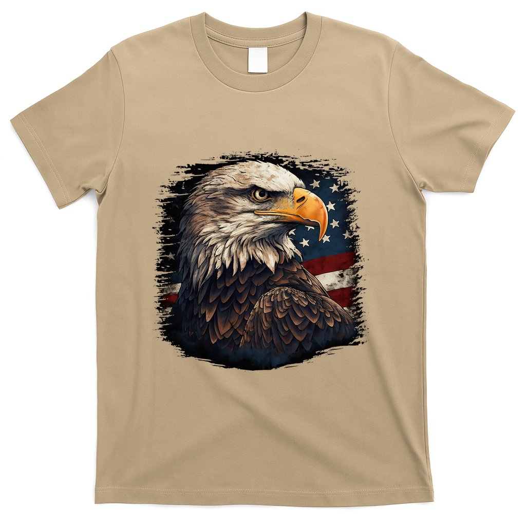 Bald Eagle Us American Flag 4th Of July Proud Patriotic T-Shirt