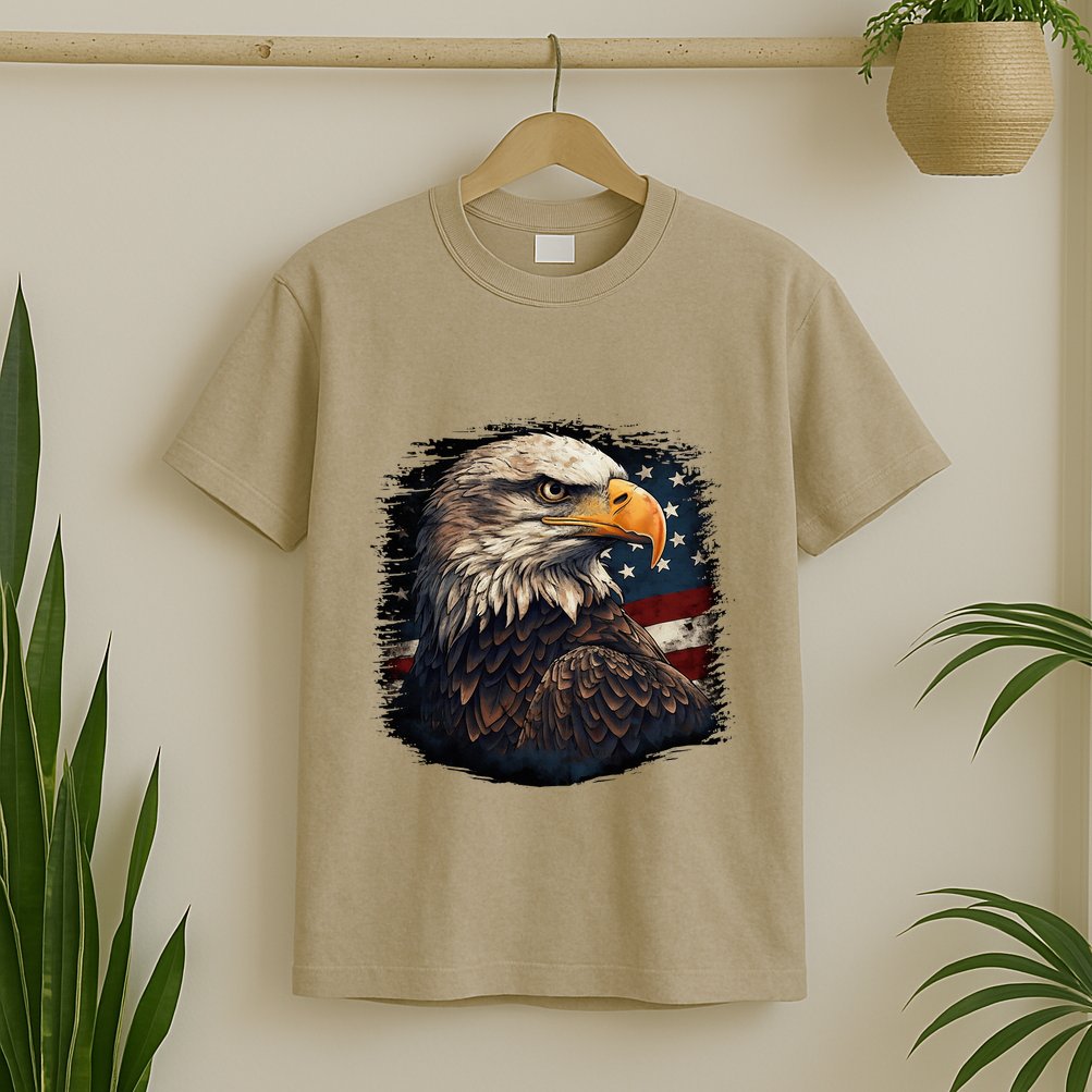 Bald Eagle Us American Flag 4th Of July Proud Patriotic T-Shirt