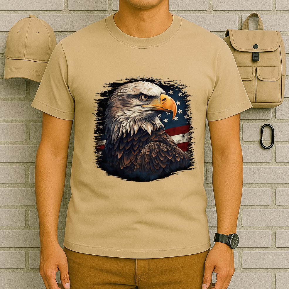 Bald Eagle Us American Flag 4th Of July Proud Patriotic T-Shirt