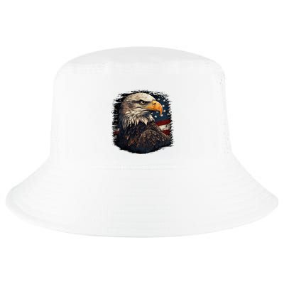 Bald Eagle Us American Flag 4th Of July Proud Patriotic Cool Comfort Performance Bucket Hat