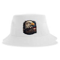 Bald Eagle Us American Flag 4th Of July Proud Patriotic Sustainable Bucket Hat