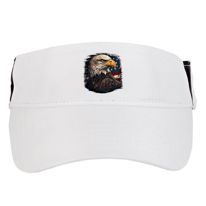 Bald Eagle Us American Flag 4th Of July Proud Patriotic Adult Drive Performance Visor