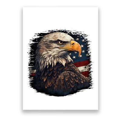 Bald Eagle Us American Flag 4th Of July Proud Patriotic Poster