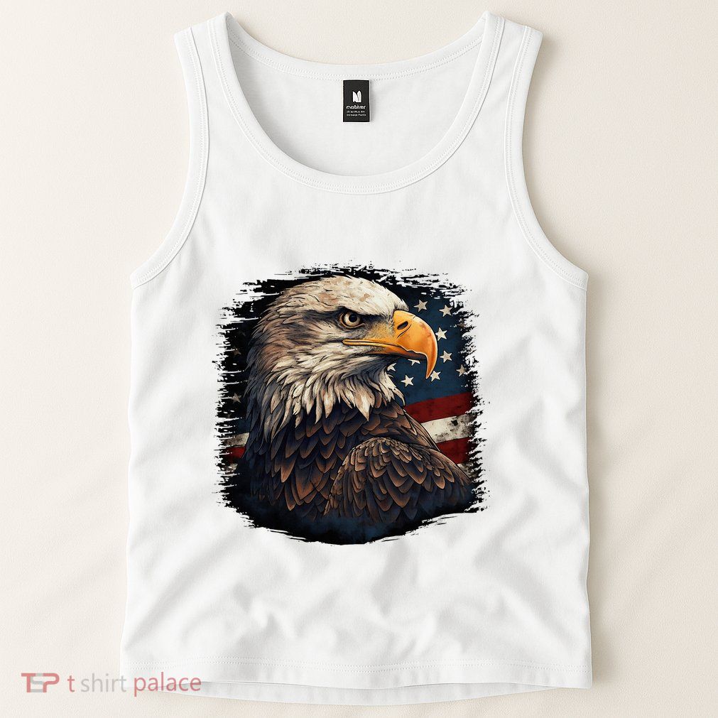Bald Eagle Us American Flag 4th Of July Proud Patriotic Tank Top