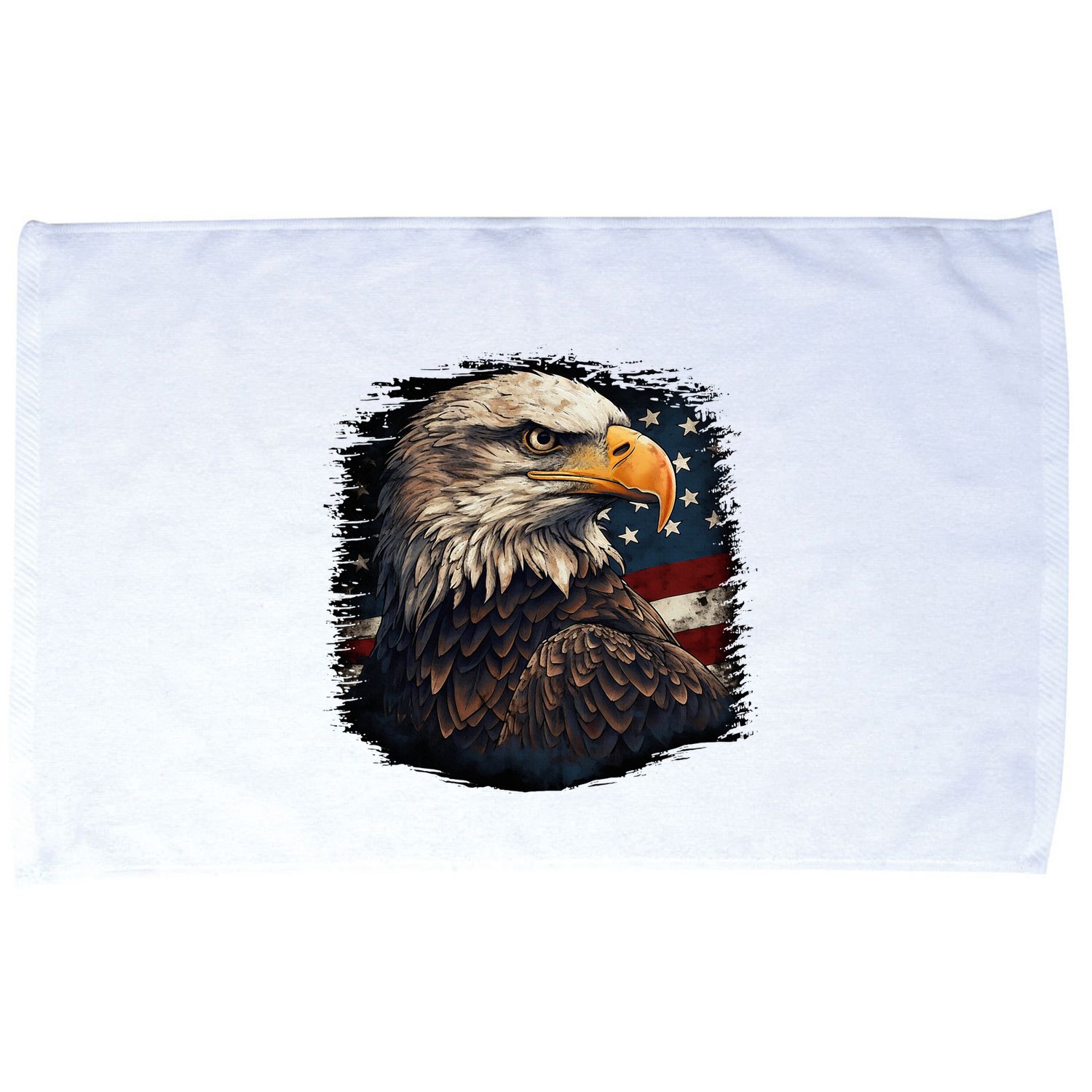 Bald Eagle Us American Flag 4th Of July Proud Patriotic Microfiber Hand Towel