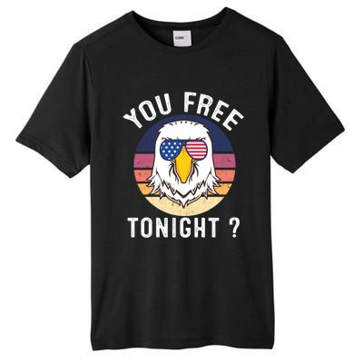 Bald Eagle Usa Flag Sunglasses Funny You Free Tonight ? Gift Tall Fusion ChromaSoft Performance T-Shirt