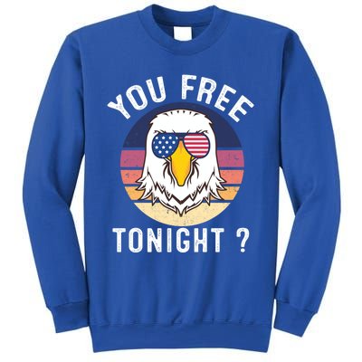 Bald Eagle Usa Flag Sunglasses Funny You Free Tonight ? Gift Sweatshirt