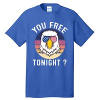 Bald Eagle Usa Flag Sunglasses Funny You Free Tonight ? Gift Tall T-Shirt