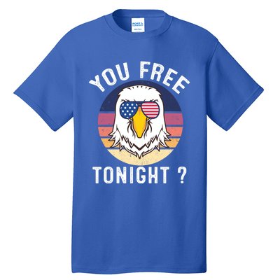 Bald Eagle Usa Flag Sunglasses Funny You Free Tonight ? Gift Tall T-Shirt