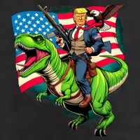 Bald Eagle Us Flag Trump Riding A Trex Adult Drive Performance Visor