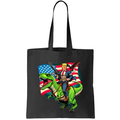 Bald Eagle Us Flag Trump Riding A Trex Bag