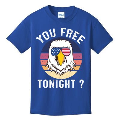 Bald Eagle Usa Flag Sunglasses Funny You Free Tonight ? Cute Gift Kids T-Shirt