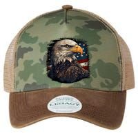 Bald Eagle Us American Flag 4th Of July Proud Patriotic Legacy Tie Dye Trucker Hat