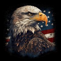Bald Eagle Us American Flag 4th Of July Proud Patriotic Flexfit Unipanel Trucker Cap