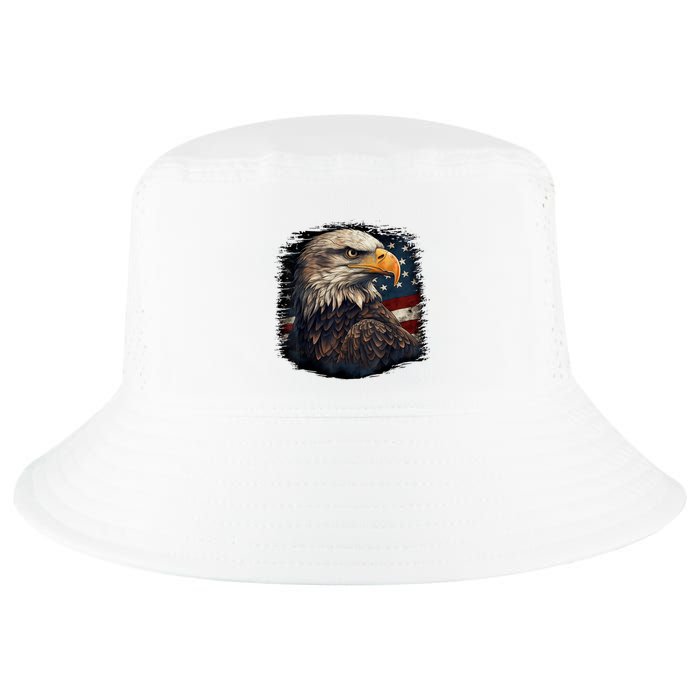 Bald Eagle Us American Flag 4th Of July Proud Patriotic Cool Comfort Performance Bucket Hat
