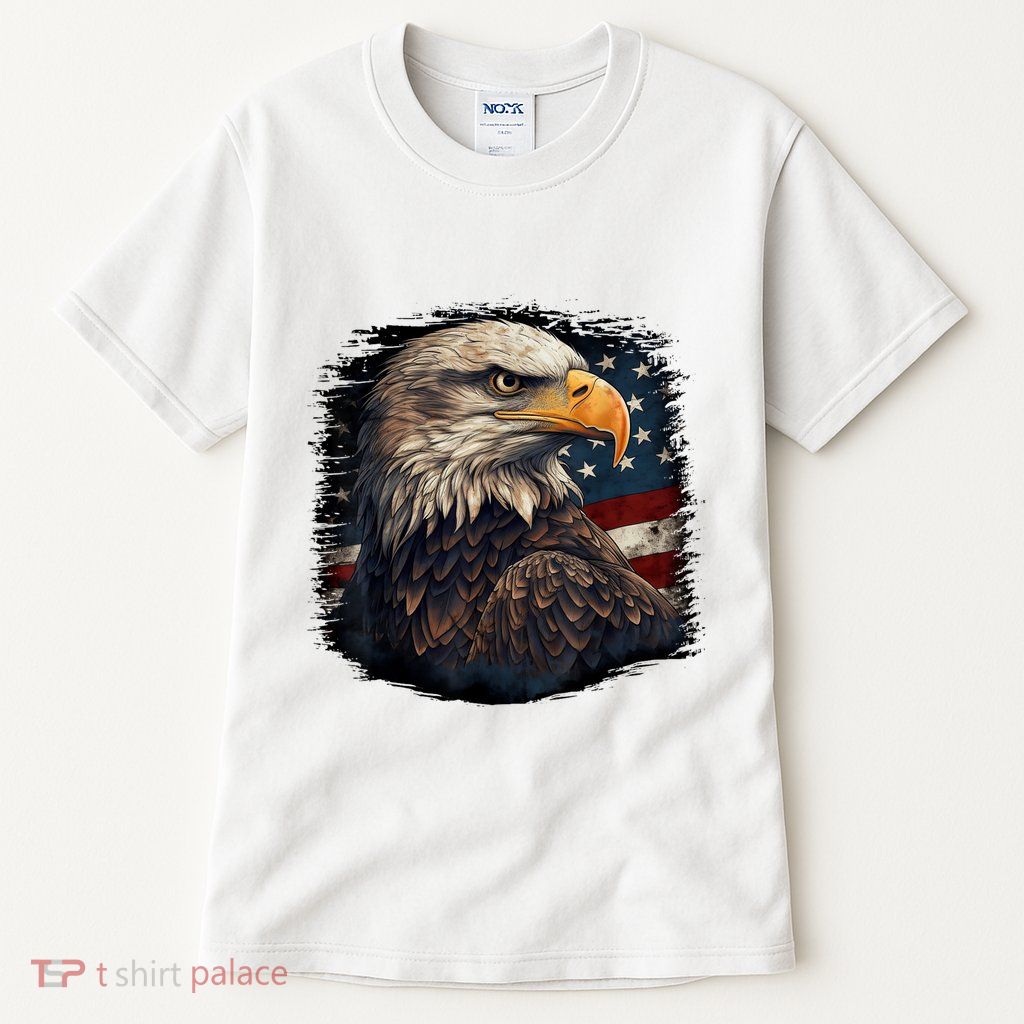Bald Eagle Us American Flag 4th Of July Proud Patriotic Tall T-Shirt