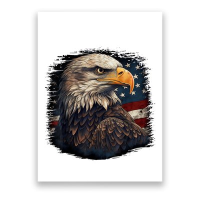 Bald Eagle Us American Flag 4th Of July Proud Patriotic Poster