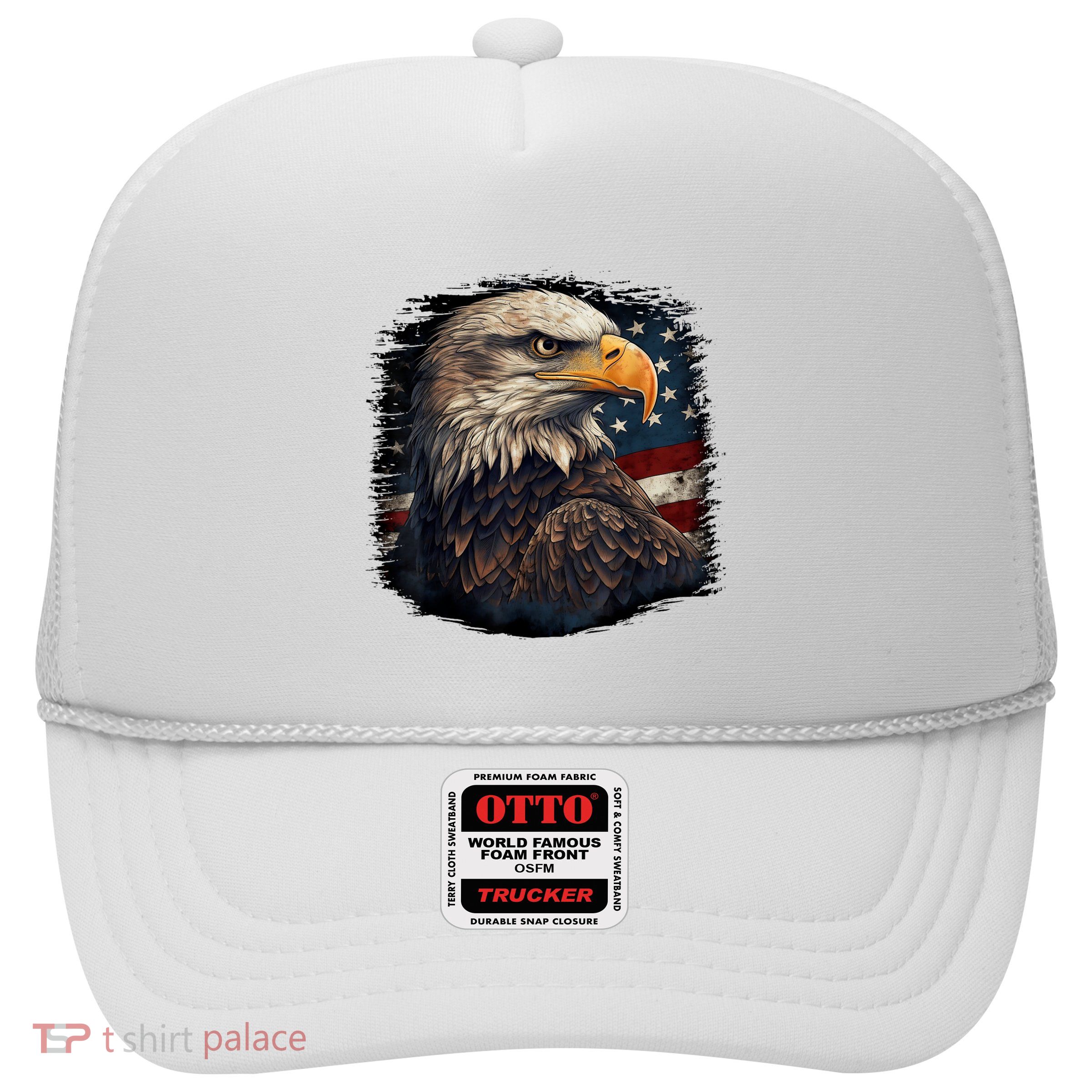 Bald Eagle Us American Flag 4th Of July Proud Patriotic Trucker Hat