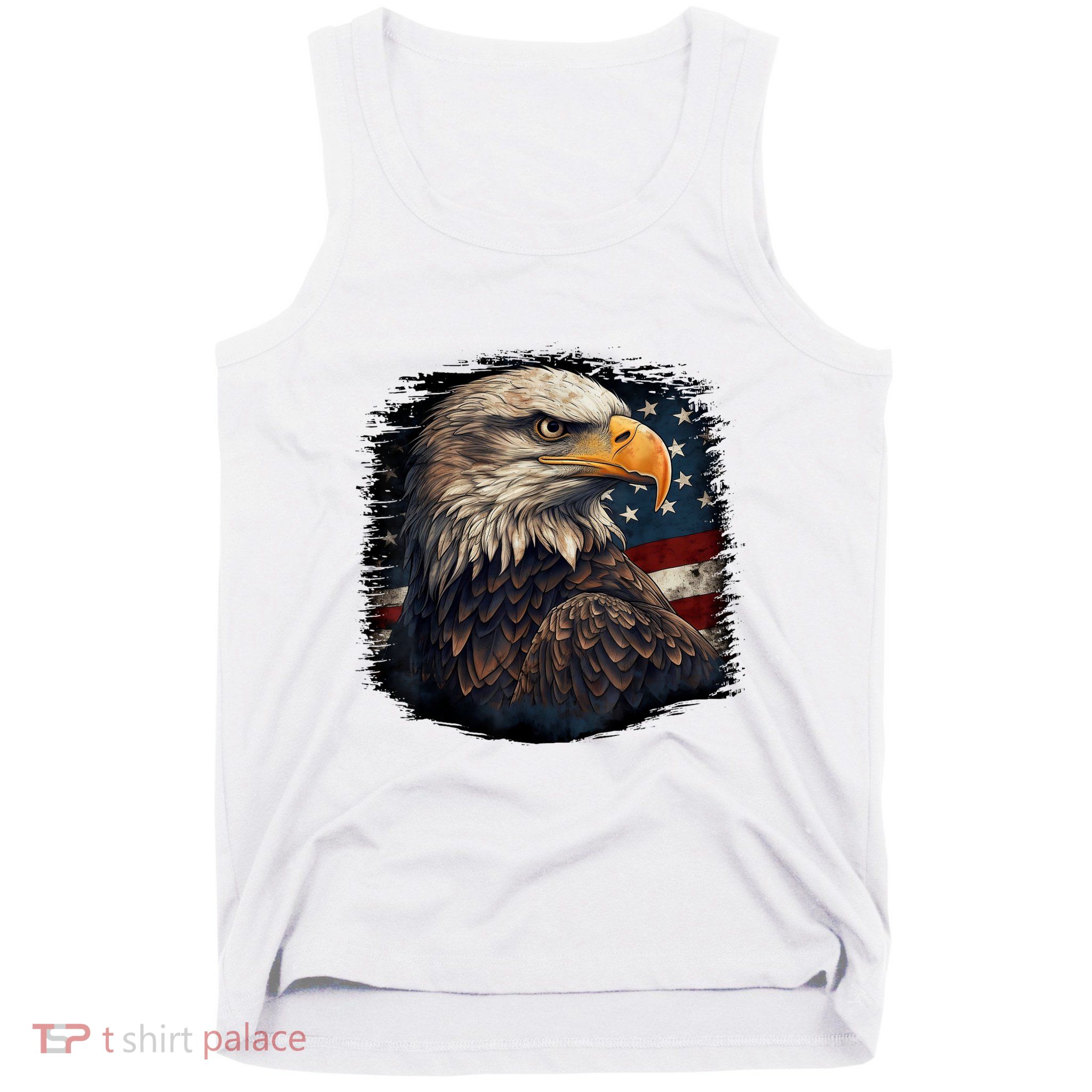 Bald Eagle Us American Flag 4th Of July Proud Patriotic Tank Top