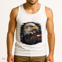 Bald Eagle Us American Flag 4th Of July Proud Patriotic Tank Top