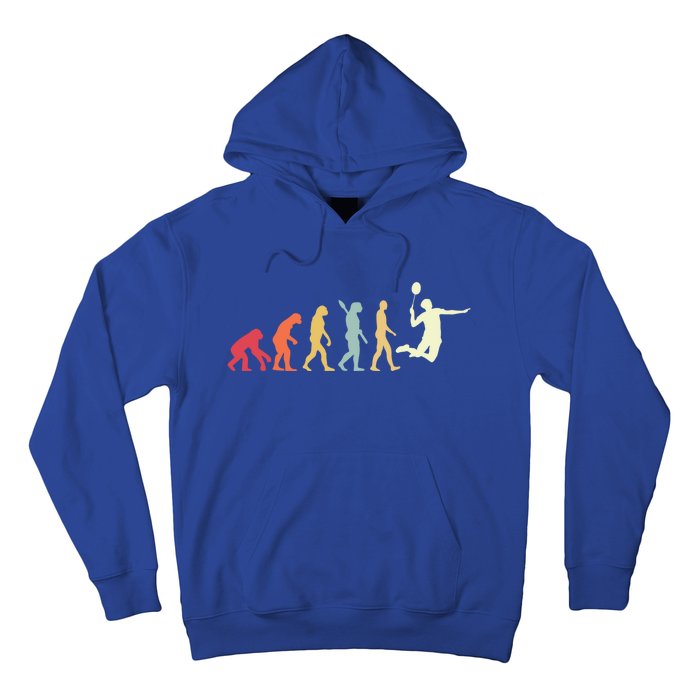 Badminton Evolution Vintage Retro Sports Funny Badminton Gift Hoodie