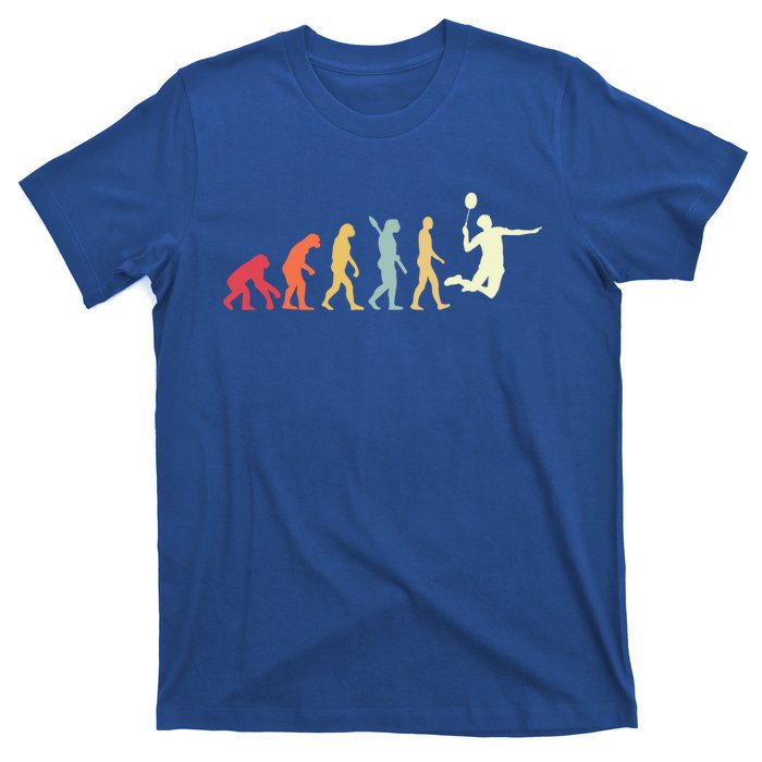 Badminton Evolution Vintage Retro Sports Funny Badminton Gift T-Shirt