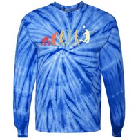 Badminton Evolution Vintage Retro Sports Funny Badminton Gift Tie-Dye Long Sleeve Shirt