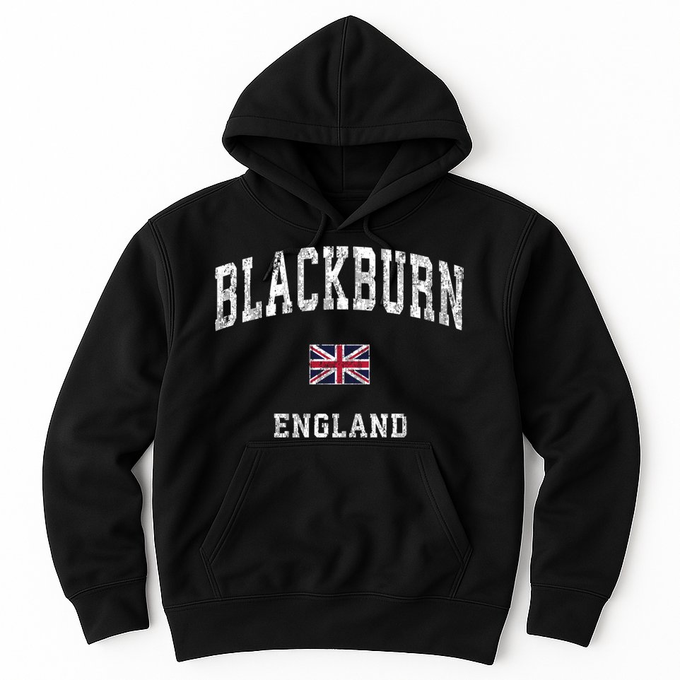 Blackburn England Vintage Athletic Sports Hoodie