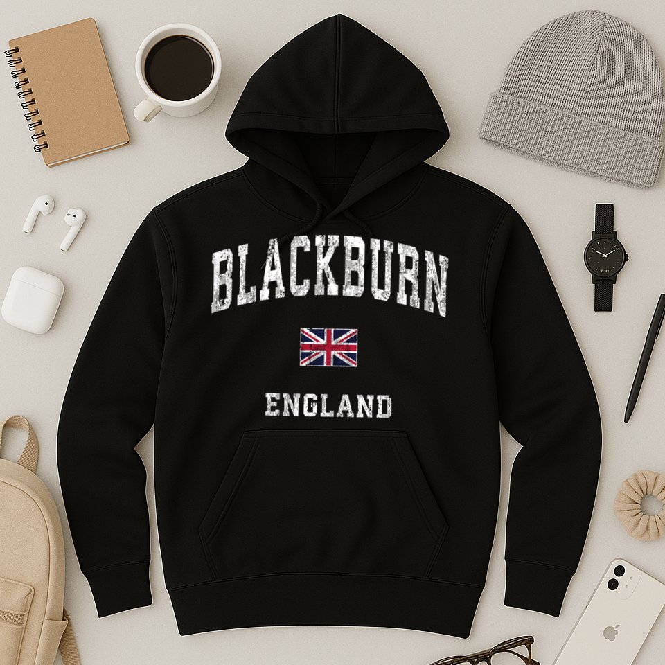 Blackburn England Vintage Athletic Sports Hoodie