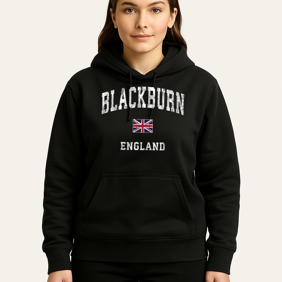 Blackburn England Vintage Athletic Sports Hoodie