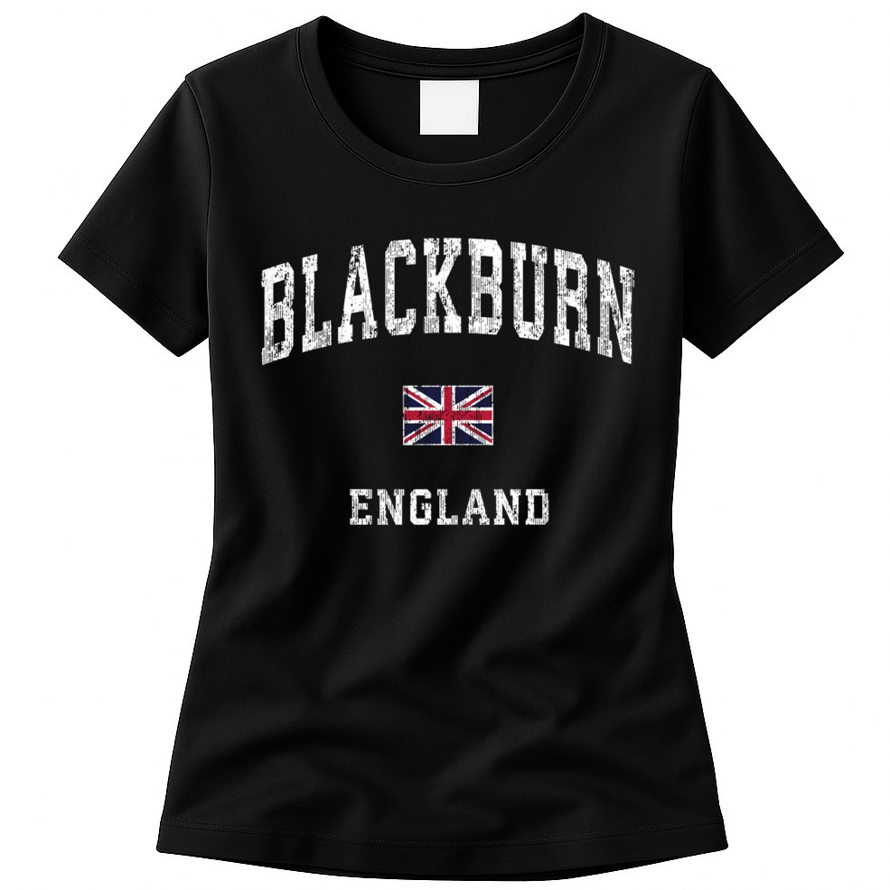 Blackburn England Vintage Athletic Sports Womens T-Shirt