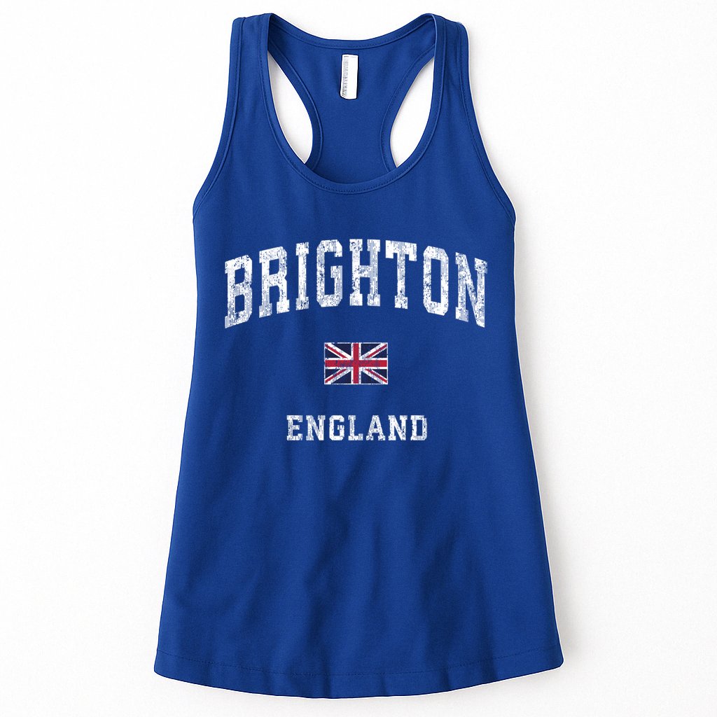 Brighton England Vintage Athletic Sports Design Cool Gift Womens Tank Top