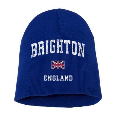 Brighton England Vintage Athletic Sports Design Cool Gift Short Acrylic Beanie