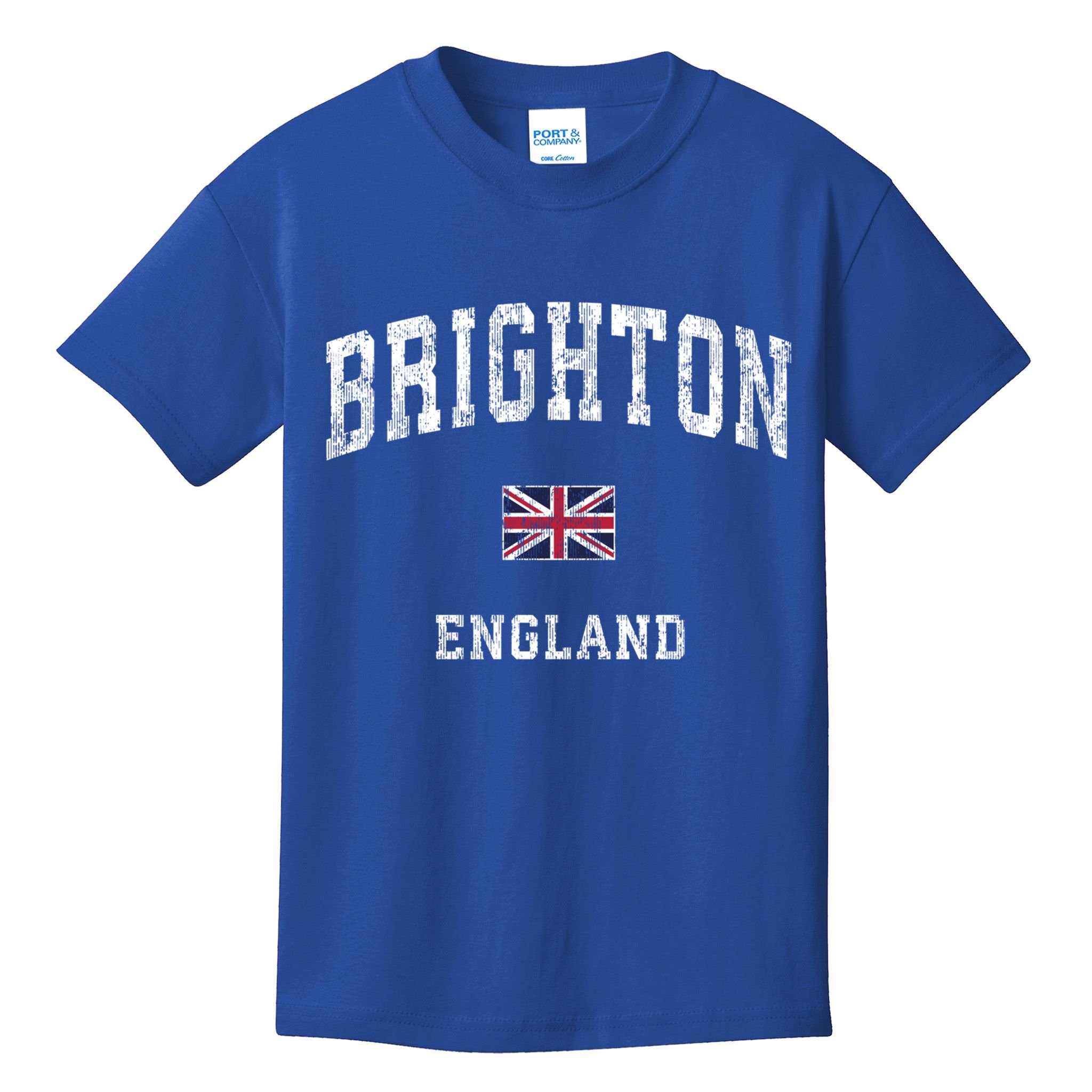Brighton England Vintage Athletic Sports Design Cool Gift Kids T-Shirt