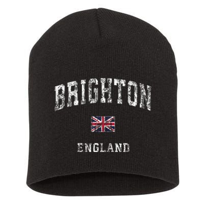 Brighton England Vintage Athletic Sports Short Acrylic Beanie