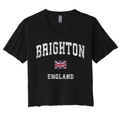 Brighton England Vintage Athletic Sports Design Gift Crop Top