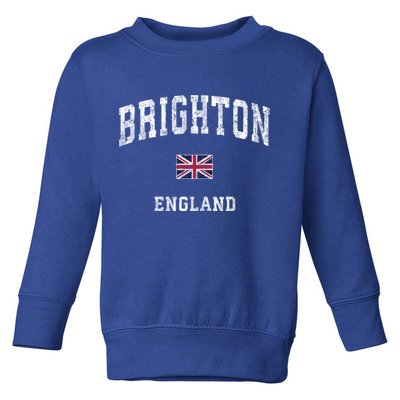 Brighton England Vintage Athletic Sports Design Gift Toddler Sweatshirt