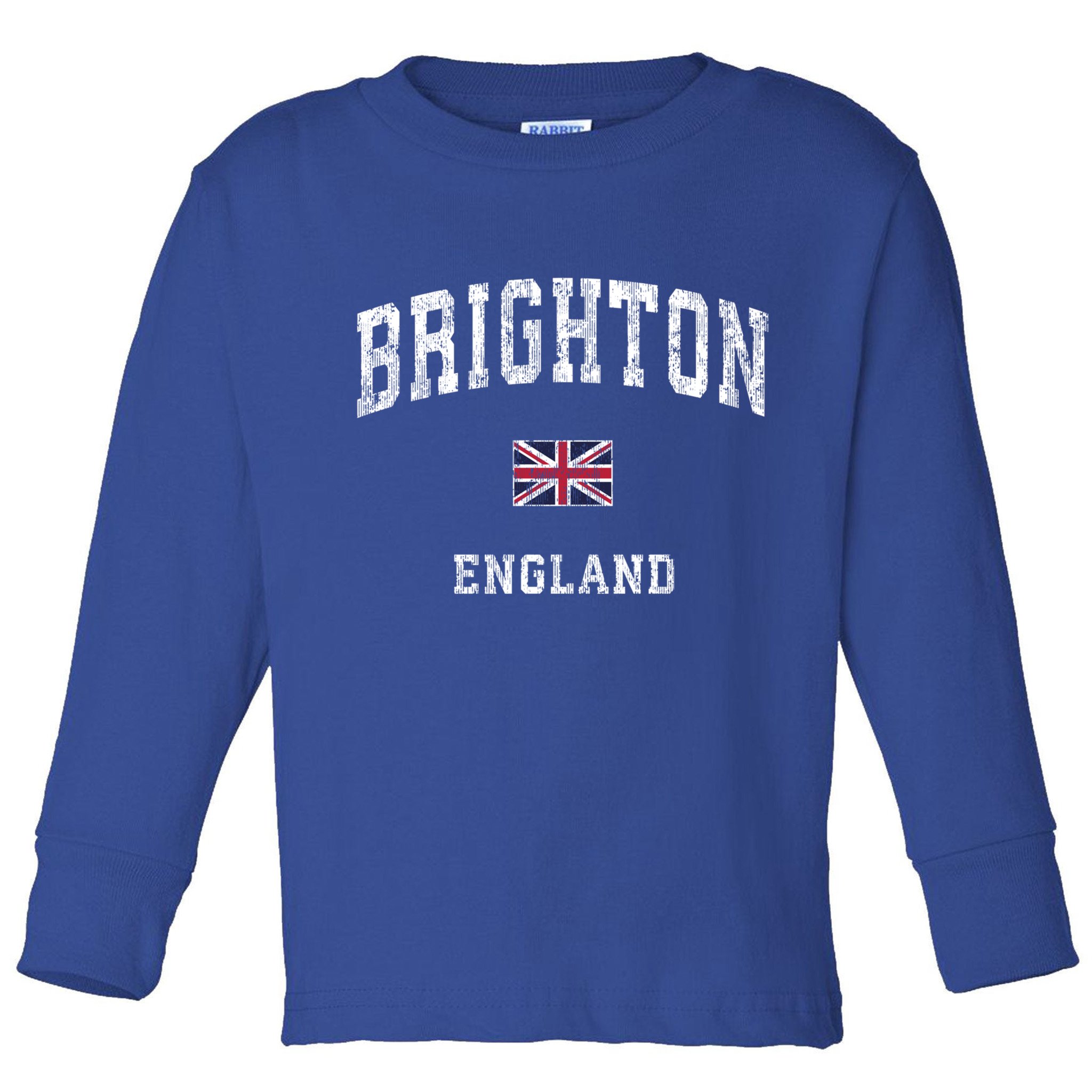 Brighton England Vintage Athletic Sports Design Gift Toddler Long Sleeve Shirt