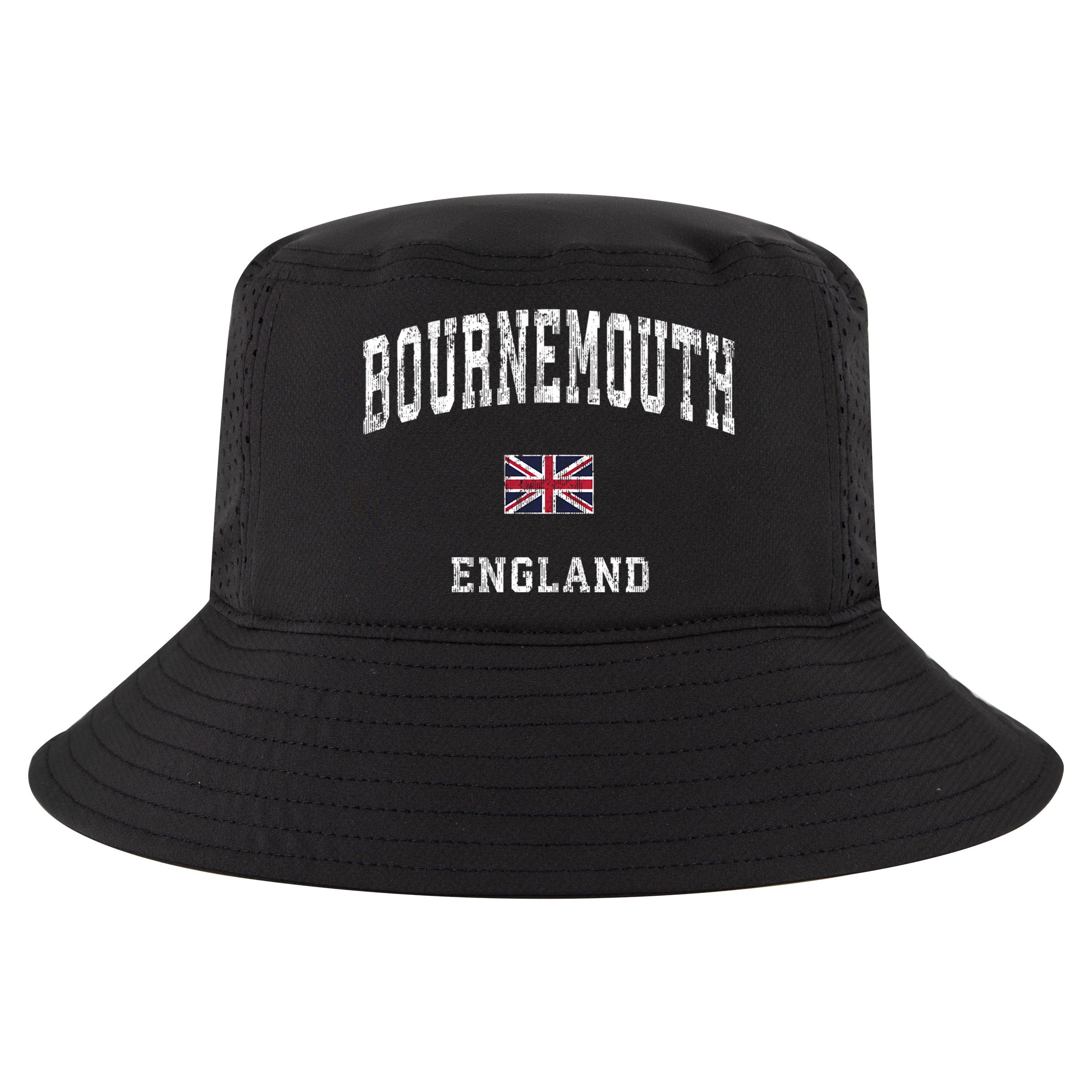 Bournemouth England Vintage Athletic Sports Design Cool Comfort Performance Bucket Hat