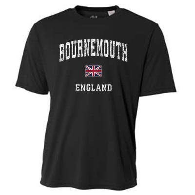 Bournemouth England Vintage Athletic Sports Design Cooling Performance Crew T-Shirt