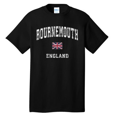 Bournemouth England Vintage Athletic Sports Design Tall T-Shirt