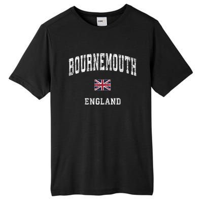 Bournemouth England Vintage Athletic Sports Design Tall Fusion ChromaSoft Performance T-Shirt