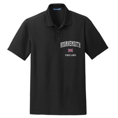 Bournemouth England Vintage Athletic Sports Design Dry Zone Grid Polo