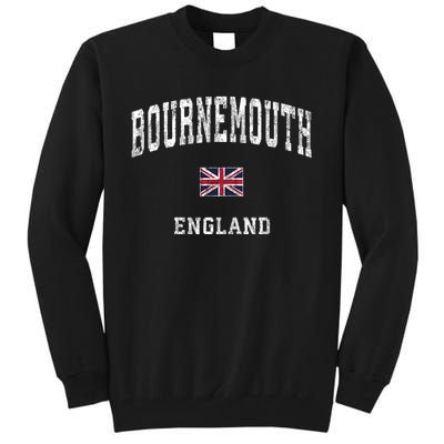 Bournemouth England Vintage Athletic Sports Design Tall Sweatshirt