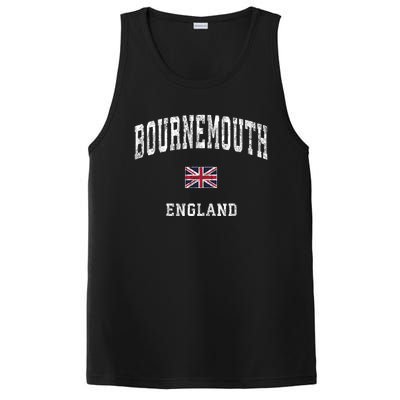 Bournemouth England Vintage Athletic Sports Design PosiCharge Competitor Tank