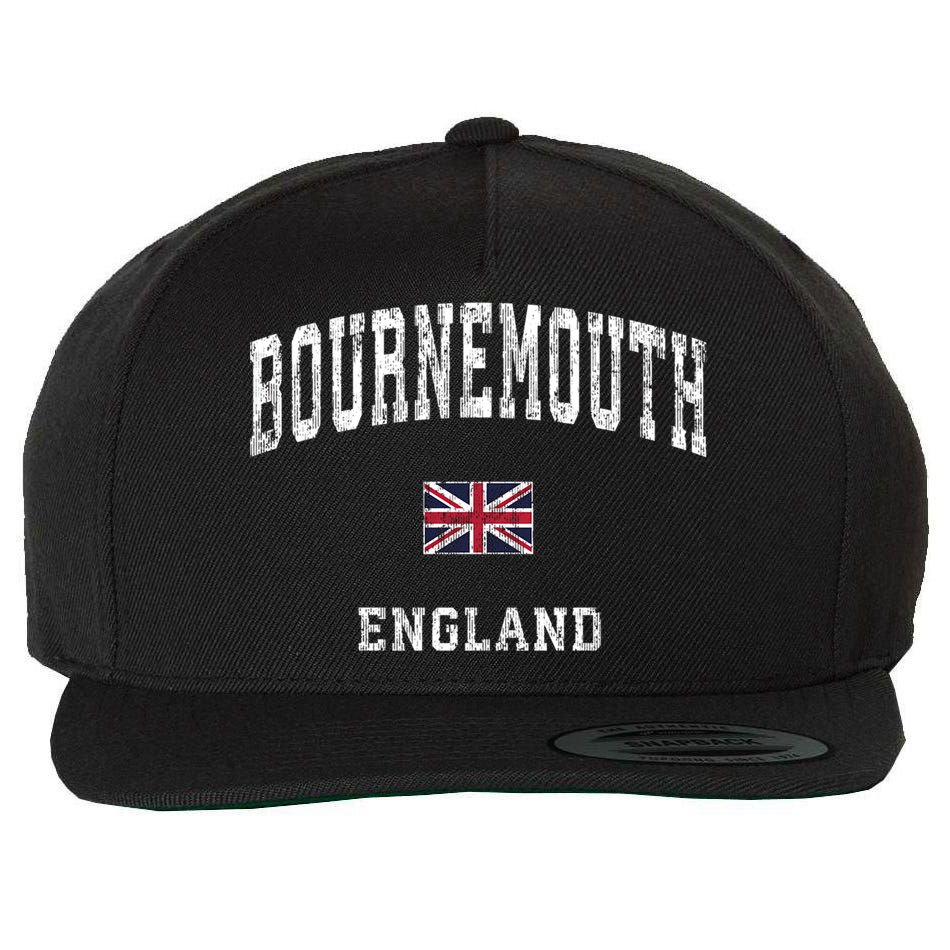 Bournemouth England Vintage Athletic Sports Design Wool Snapback Cap